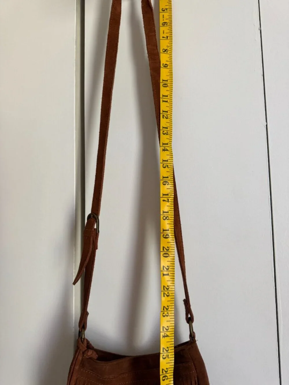 Mossimo Brown Fringe Crossbody Bag Boho Western Shoulder Purse